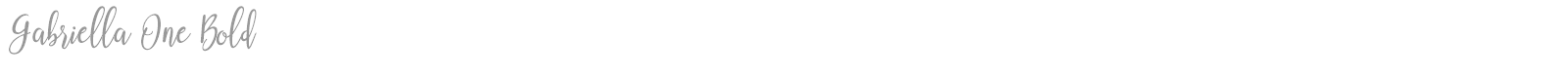 Gabriella One font preview